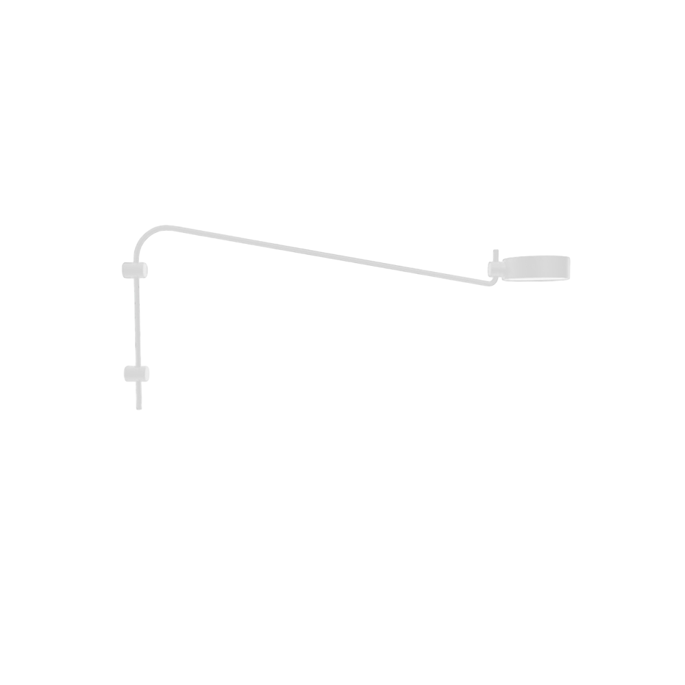 Lámpara de pared LED Zafferano SUPER O con brazo Blanco recargable y regulable