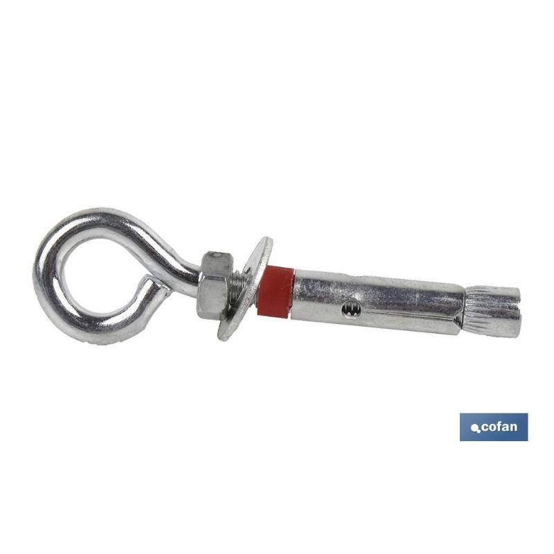Anclaje metalico c/argolla 8/11x60   caja 80 unid.