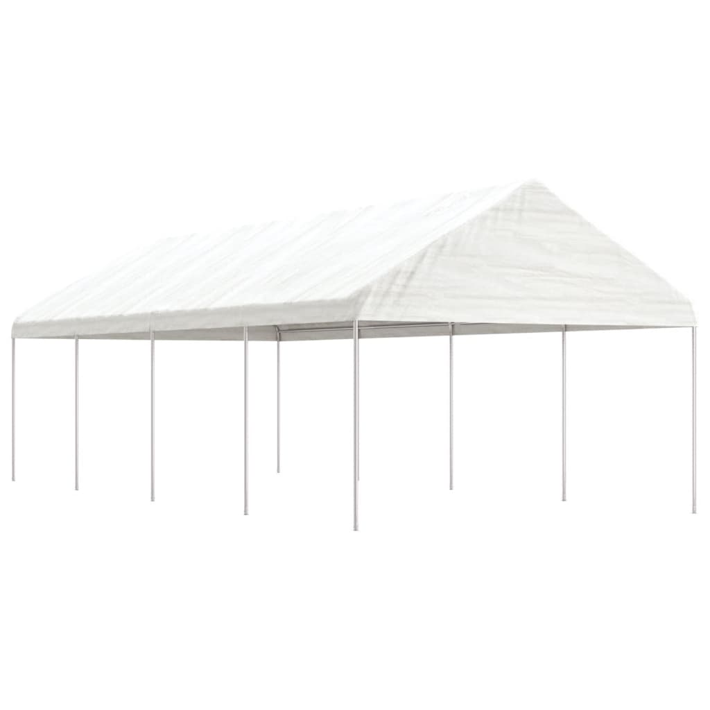 vidaXL Cenador con techo polietileno blanco Dimensiones 4.08 x 2.23 x 3.22 m,  4.46 x 4.08 x 3.22 m,  6.69 x 4.08 x 3.22 m y mas