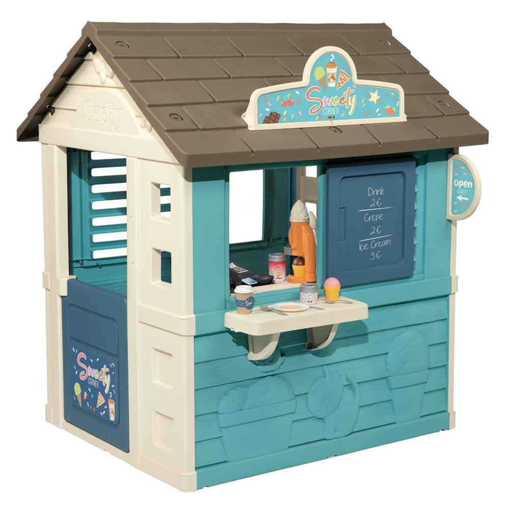 Casa Sweet Corner ¡El Rincón De Los Dulces! con máquina de Helados y Accesorios 105X110X127 Cm (Smoby 7600810718)