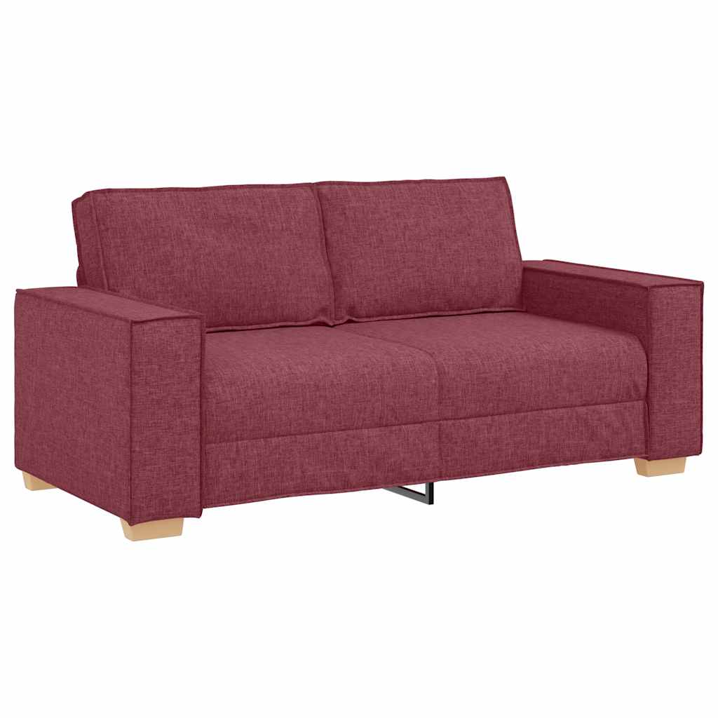 vidaXL Sofá de 2 plazas rojo vino 180x78x84 cm tela