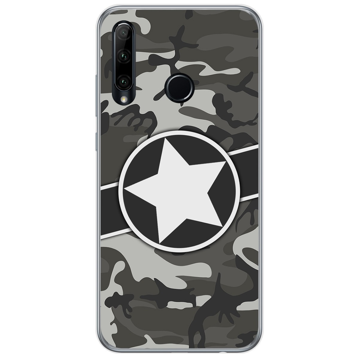 Tumundosmartphone Funda Gel Tpu para Huawei Honor 20 Lite diseño Camuflaje 02 Dibujos