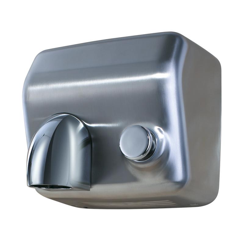 Secamanos inox con pulsador y tobera