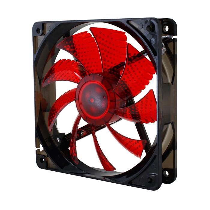 Ventilador Caja NOX Cool Fan 12cm LED Rojo