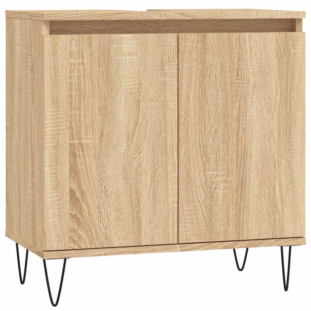 vidaXL Armario de baño madera de ingeniería roble Sonoma 58x33x60 cm