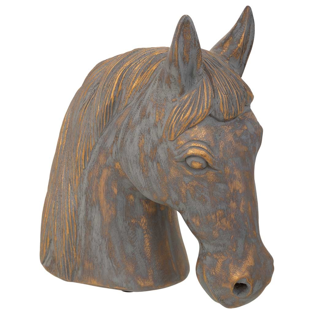 Wonderlust Deco - Figura decoración de poliresina gris 31x15x31 Gris 31x15x31h cm