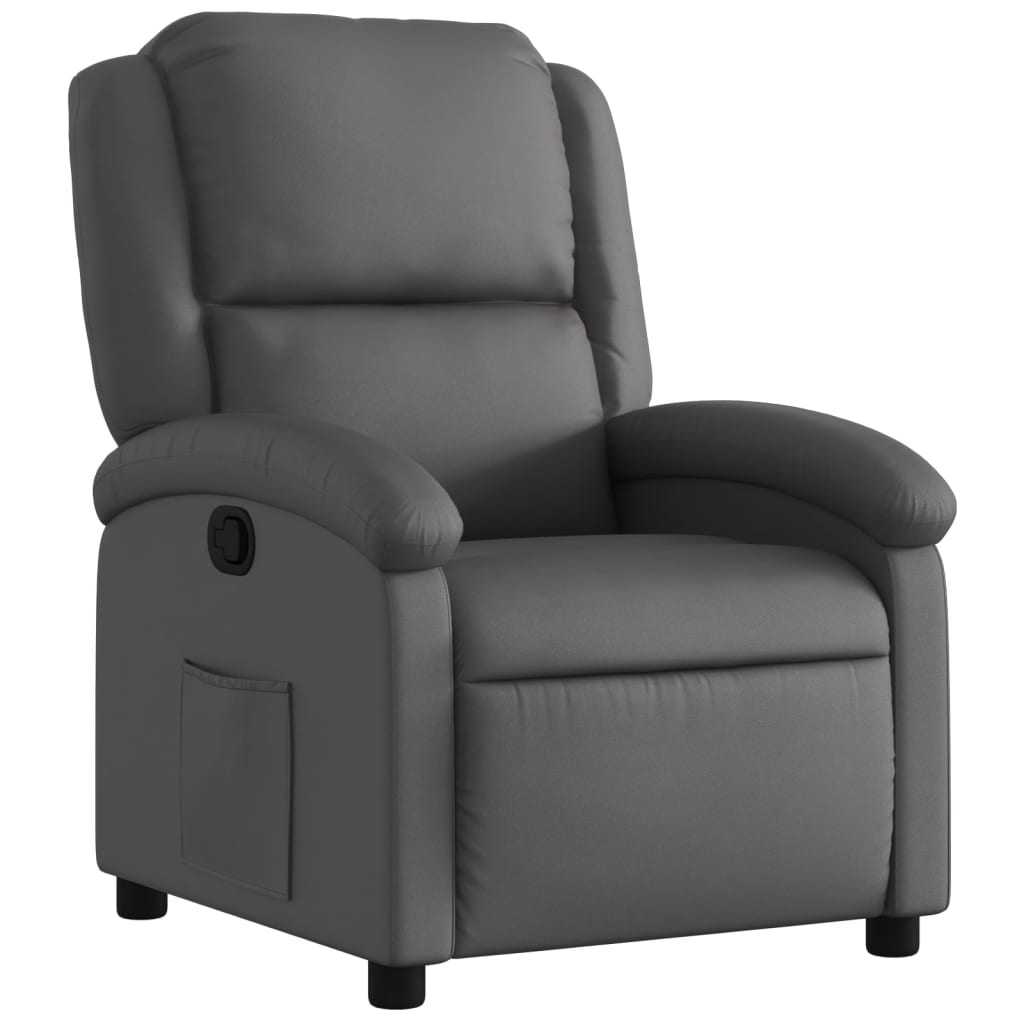 vidaXL Sillón reclinable de cuero auténtico Multicolor