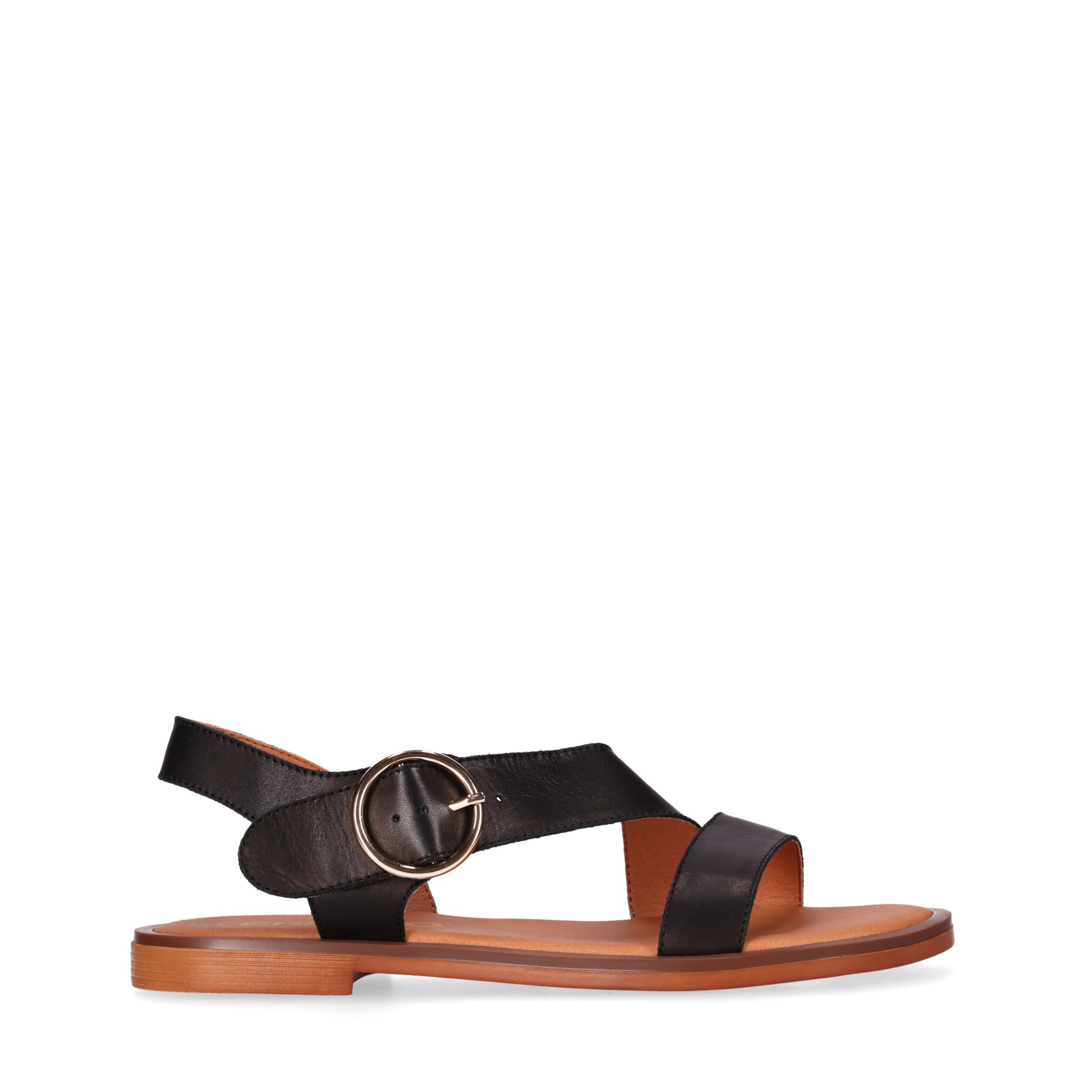 Chika10 Leather MUSAKA 30 Sandalias Planas Negro/Black
