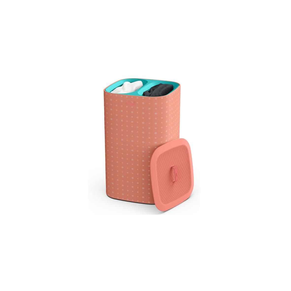 Cesto para separar la colada Joseph Joseph Tota Pop 60L, compacto, resistente, color coral