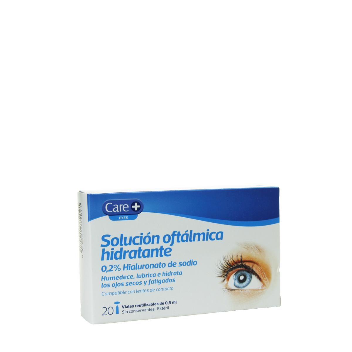 Care+ - Care+ solución oftalmológica 0.2% hialuronato de sodio 20 viales de 0.5 ml