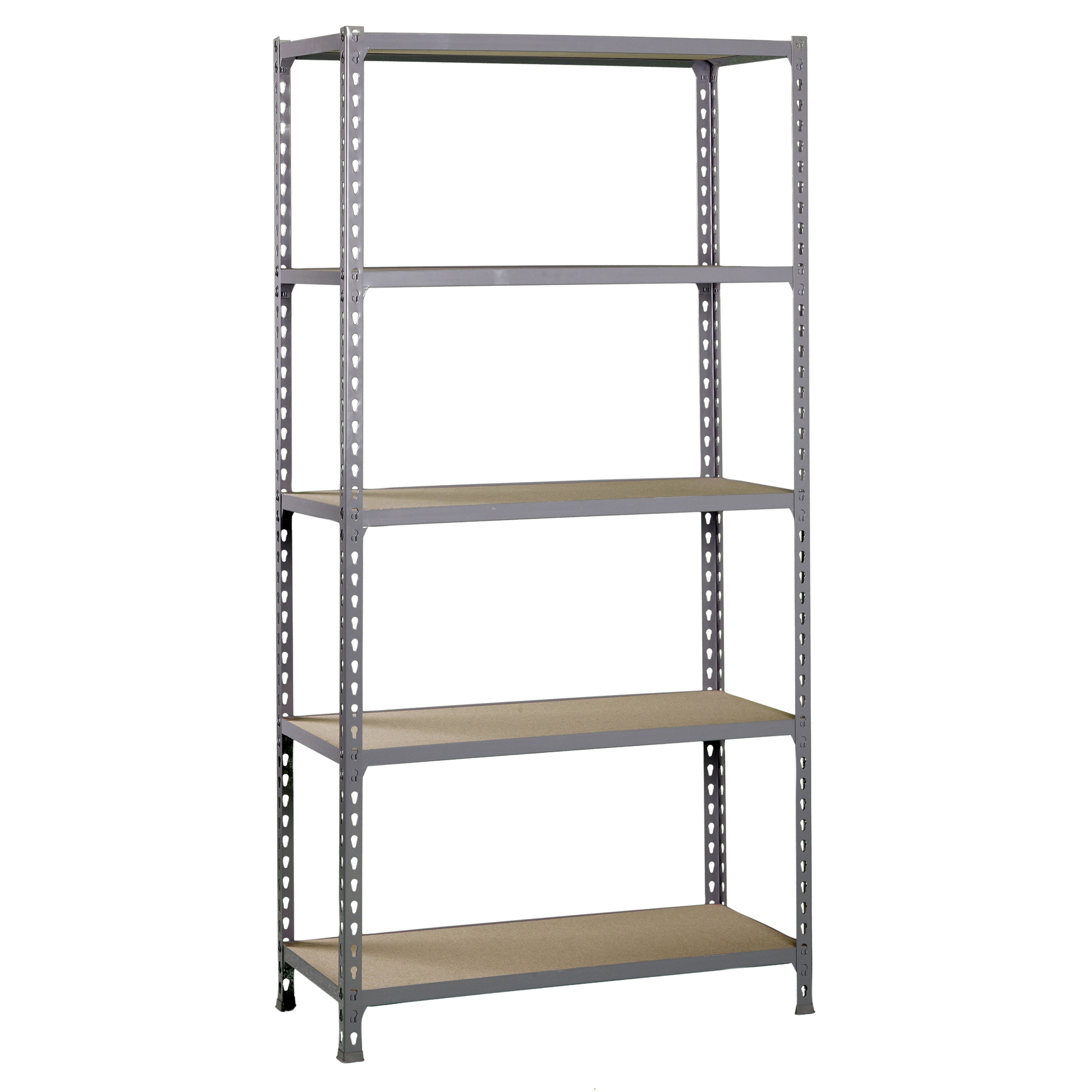 SimonRack Estanteria Metalica Almacenaje de Acero, 2000x1100x500 mm, 5 Baldas Madera, Soporta 200 kg de Punto Flexión por balda, Gris/Madera - Maderclick