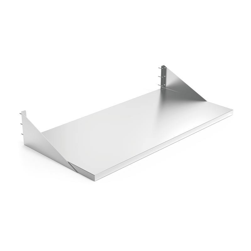 Mesa inox mural con cartelas 800x600x200 mm