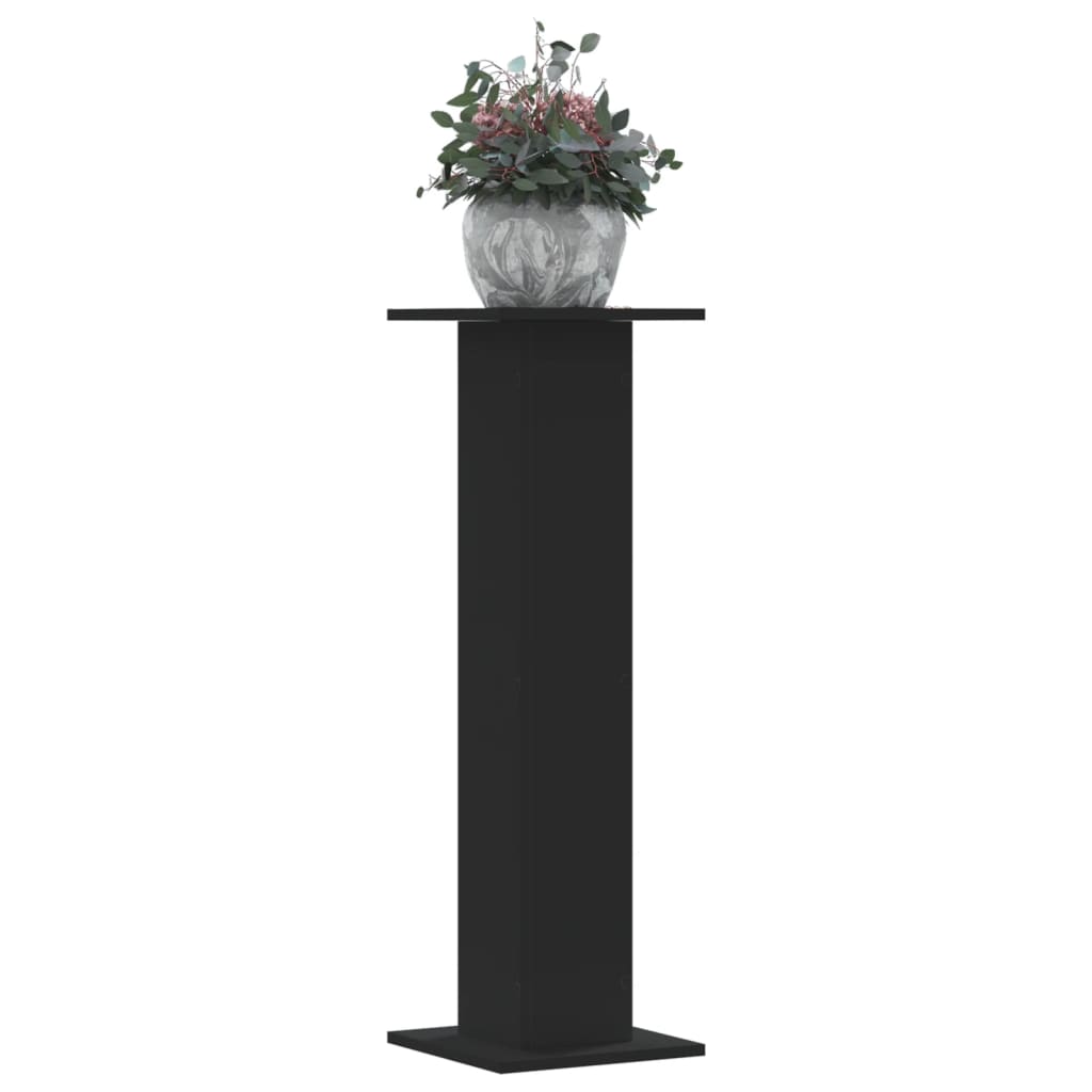 vidaXL Soportes de plantas 2 uds madera ingeniería 30x30x95 cm Color Blanco,  Negro,  Gris hormigón y mas