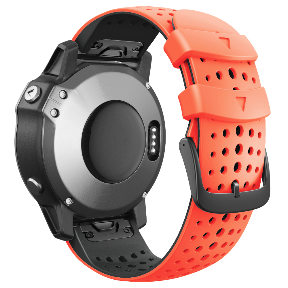Correa de Silicona para Garmin Fenix 8 - 51mm / Fenix 7X Pro / Fenix 6X Pro / Enduro 3 / Epix 2 Pro 51mm, Modelo Agujeros Conectores Quickfit 26mm
