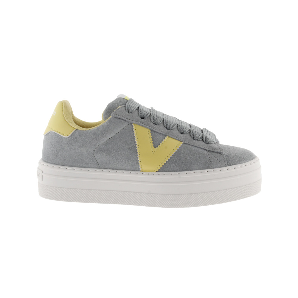 Victoria Barcelona Ciclista Zapatillas de serraje con plataforma y piezas en contraste 1092175