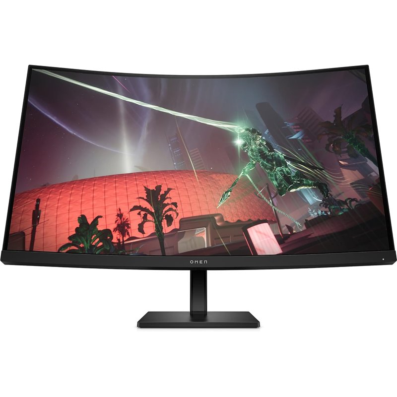 Monitor curvo para juegos HP OMEN 32c de 80 cm (31,5 pulgadas) (QHD, 1 ms, HDMI, DisplayPort, 165 Hz, AMD FreeSync)