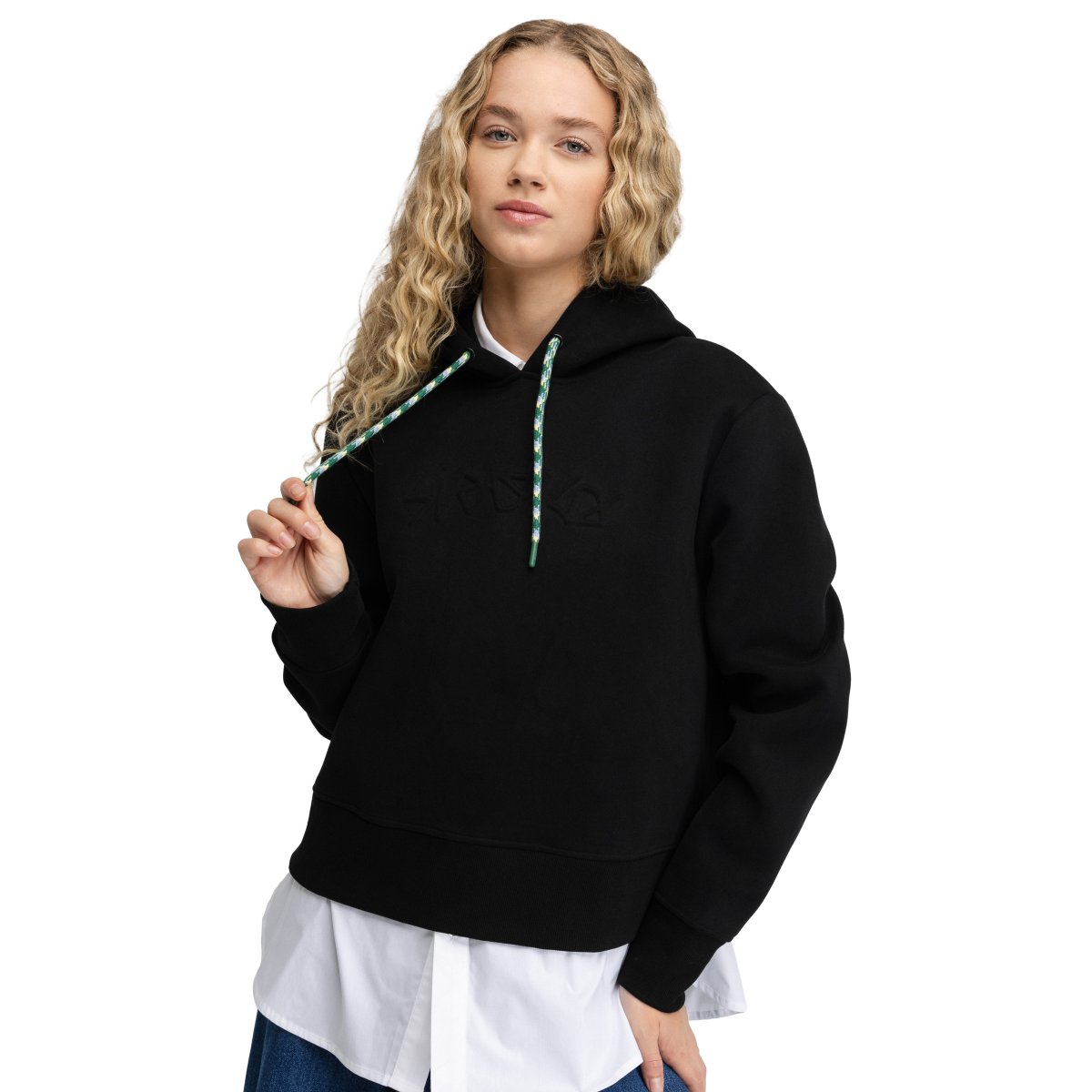 SIROKO - Sudadera crop con capucha para mujer Siroko Jolla-W Black_