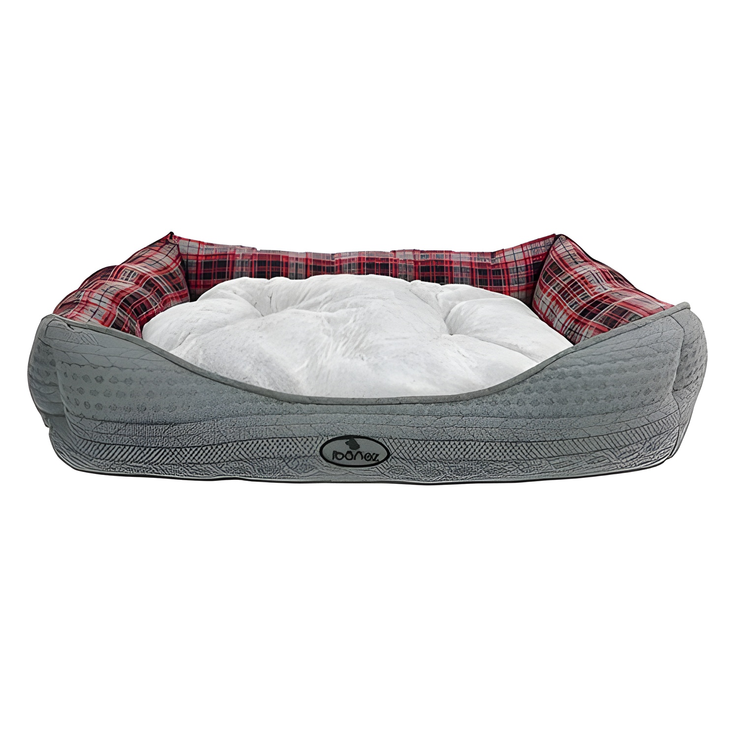 Cama para Mascotas Ibañez Suave y Antideslizante de Crochet y Cuadros