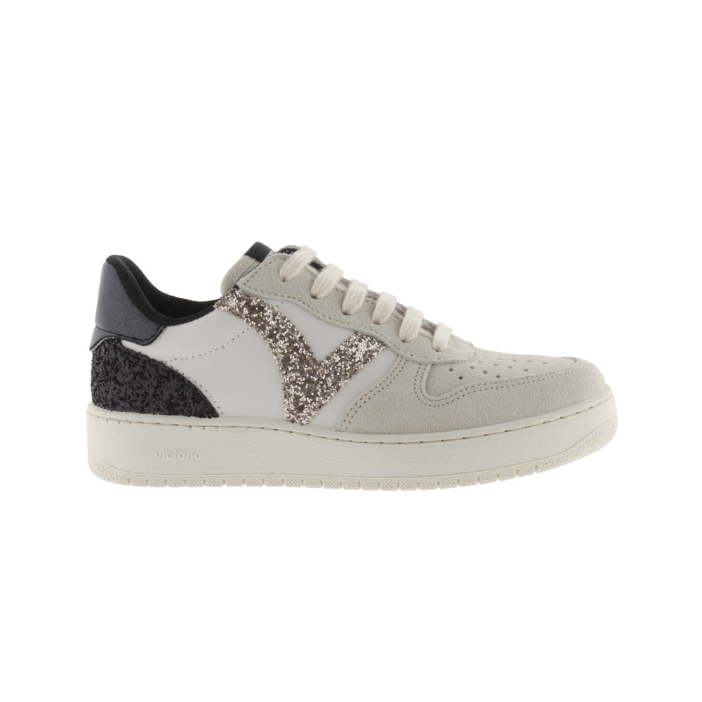 Victoria Madrid Zapatillas de efecto piel con piezas de serraje y glitter 1258271