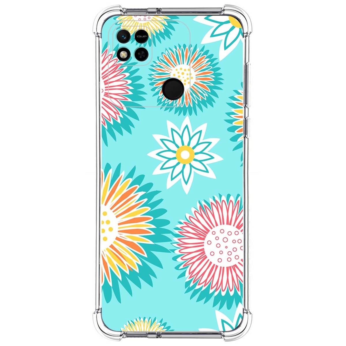 Funda Silicona Antigolpes para Xiaomi Redmi 10A diseño Flores 05 Dibujos