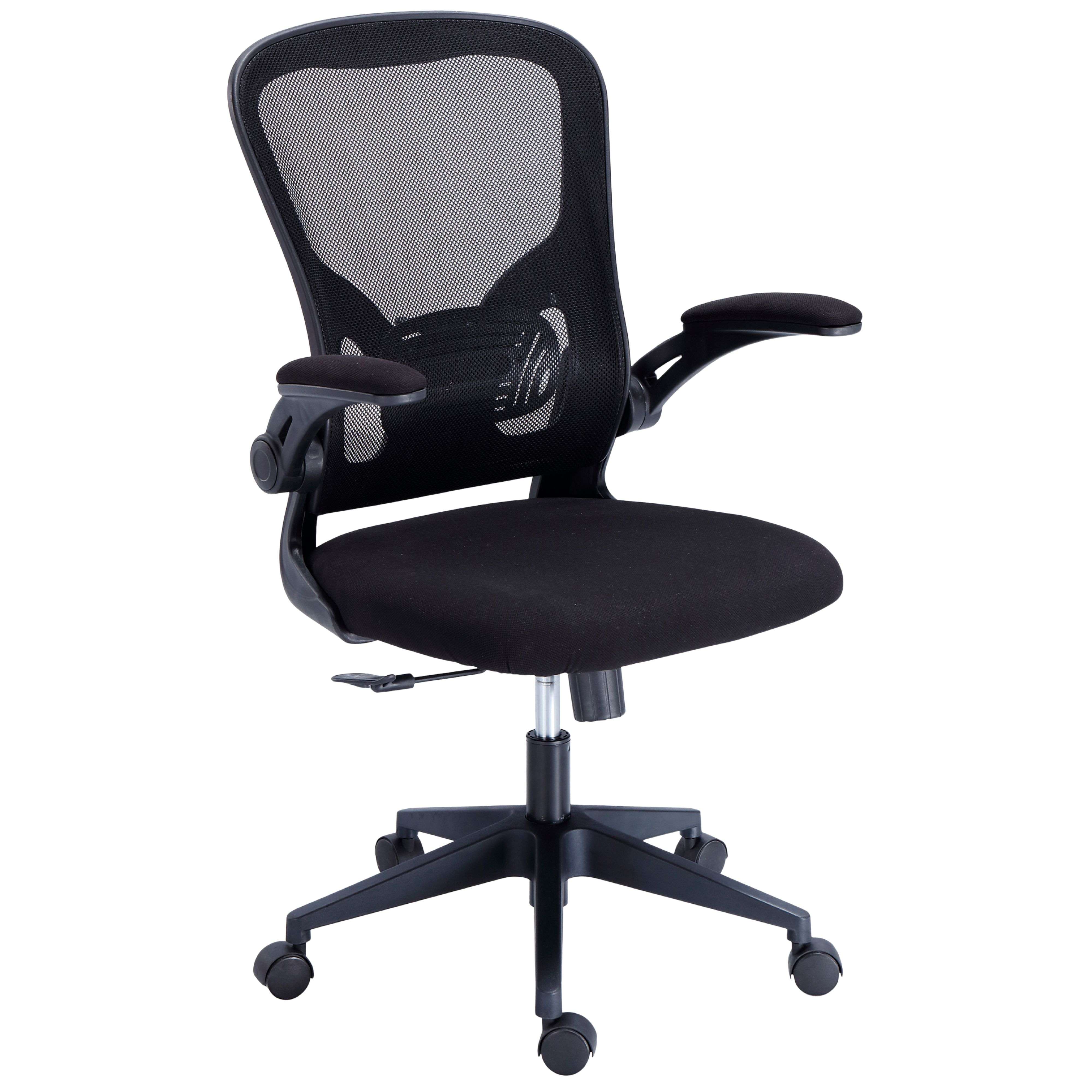 Miroytengo Silla Oficina Estudio Lexi Giratoria en Color Negro o Gris/Blanco con Ruedas, Traspirable, Regulable y con Reposabrazos 66x108x64 cm