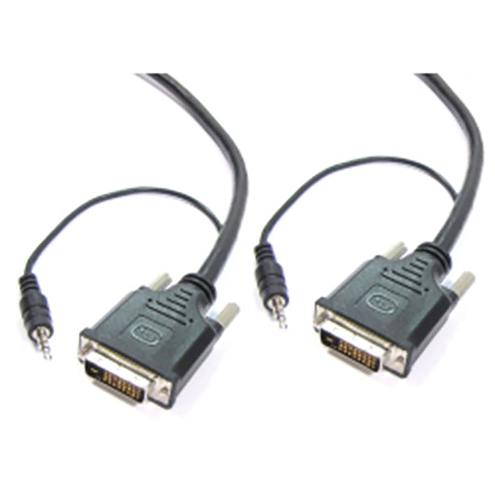 Super cable DVI-D con jack de audio de 35 mm macho macho de 15 m - BeMatik