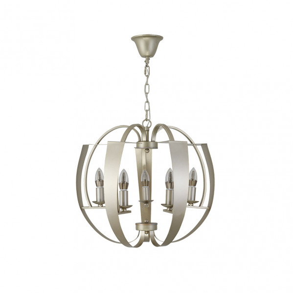 Colgante capuchina 5xe14 champagne regx53x53 cm