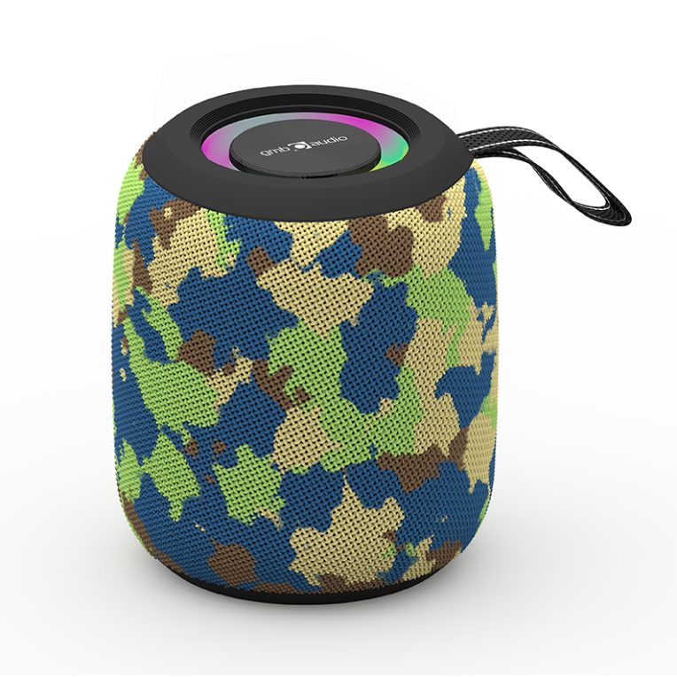 Gembird SPK-BT-LED-05-CM Bluetooth® - Altavoz con Bluetooth, diseño de camuflaje