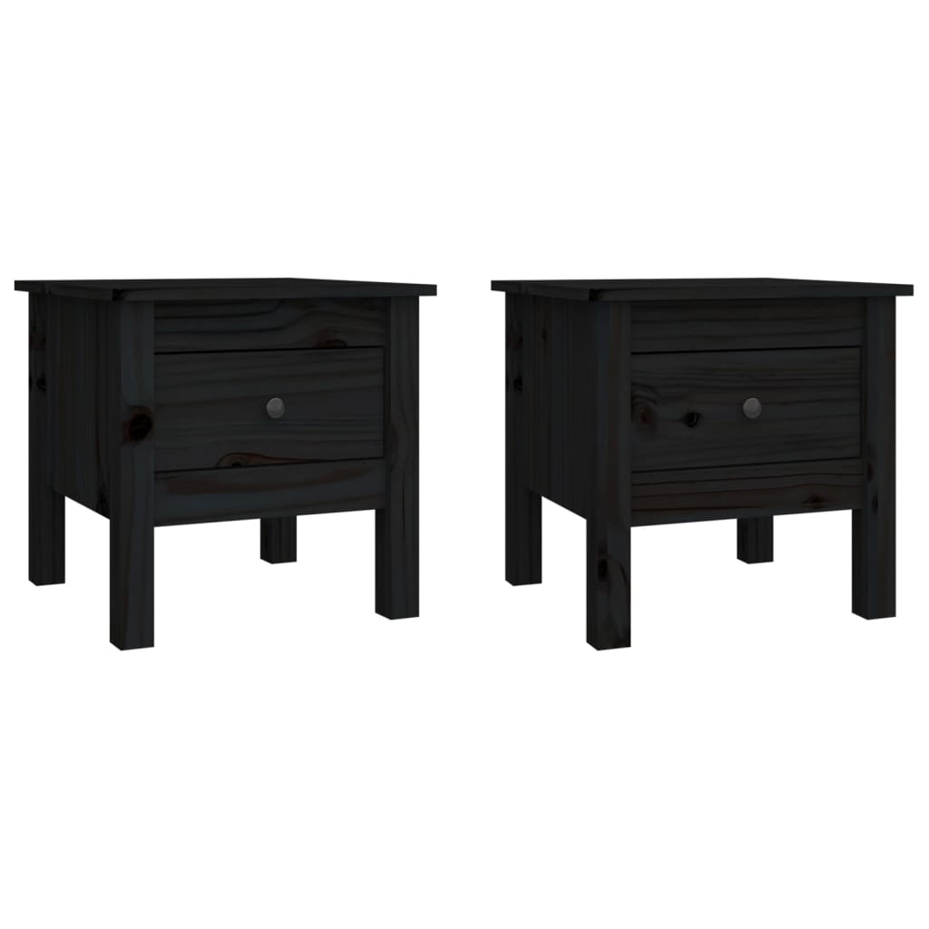 Mesa Auxiliar Vidaxl de Madera Maciza de Pino 40x40x39 Cm Natural