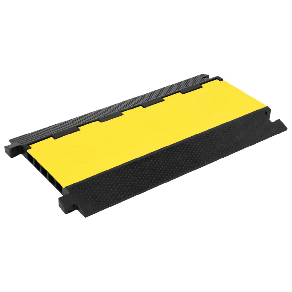 vidaXL RAMPAS PROTECTORAS DE CABLES CON 5 CANALES GOMA 90 CM