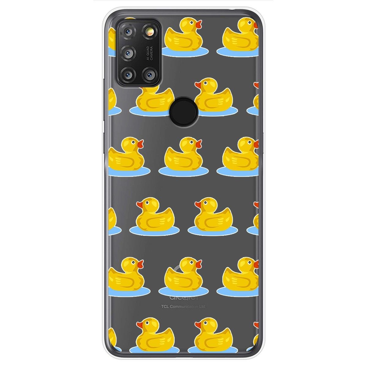 Tumundosmartphone Funda Gel Transparente para Alcatel 3X 4CAM diseño Pato Dibujos