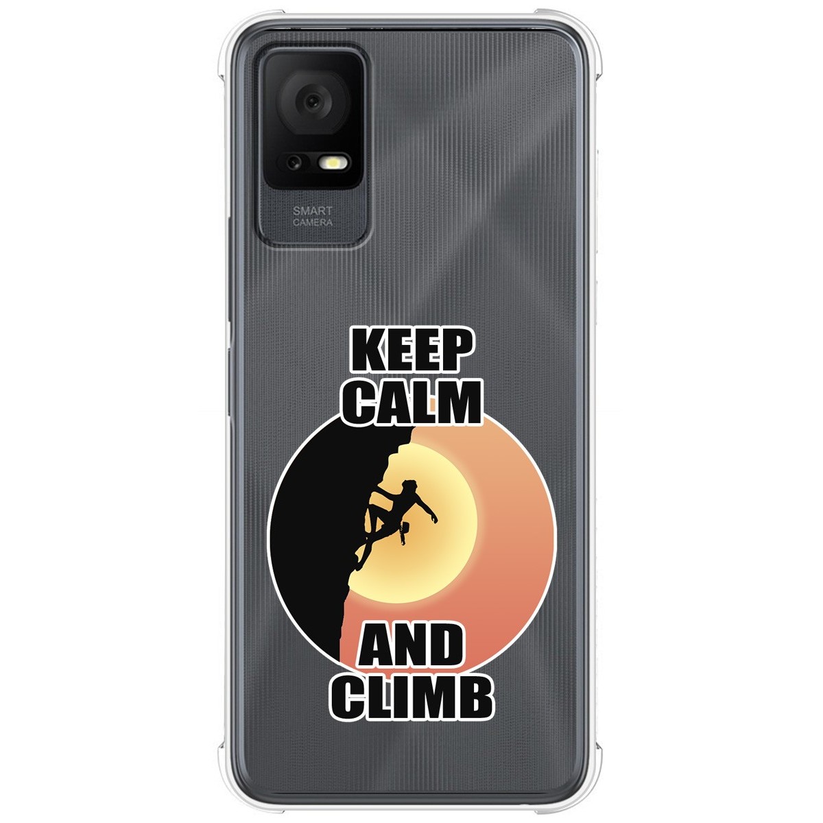 Funda Silicona Antigolpes para TCL 405 diseño Mujer Escalada Dibujos