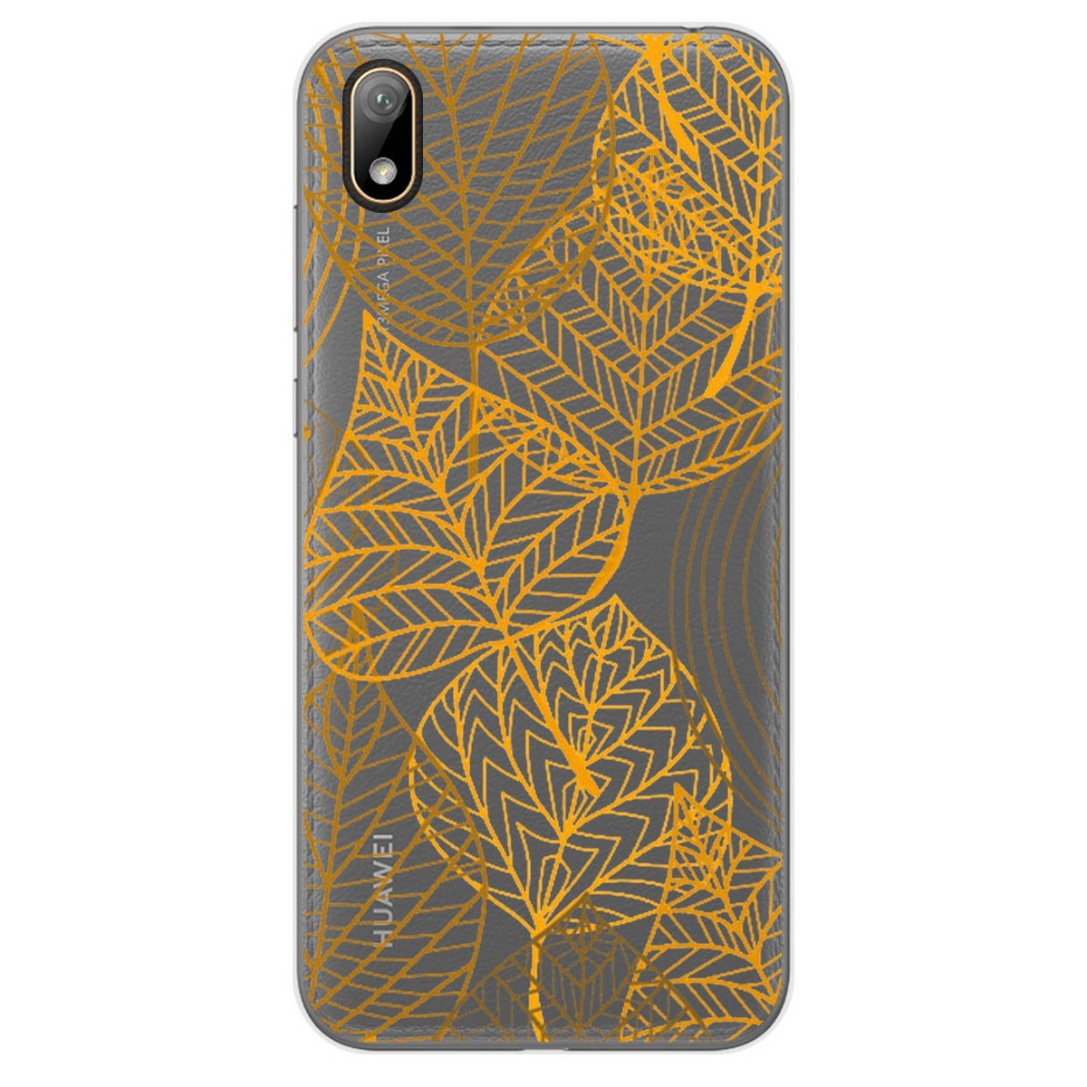Tumundosmartphone Funda Gel Transparente para Huawei Y5 2019 diseño Hojas Dibujos