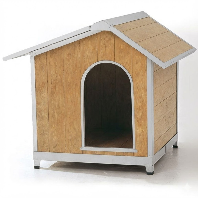 SUINGA Caseta para perros de PVC con techo plegable 118x108x109 cm, impermeable y duradera, interior o exterior