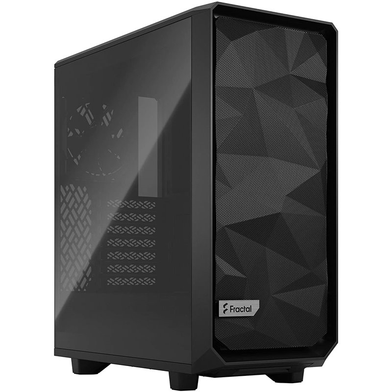 Fractal Design Meshify 2 Compact - negro / Vidrio templado claro (carcasa, torre midi, ventana de vidrio)