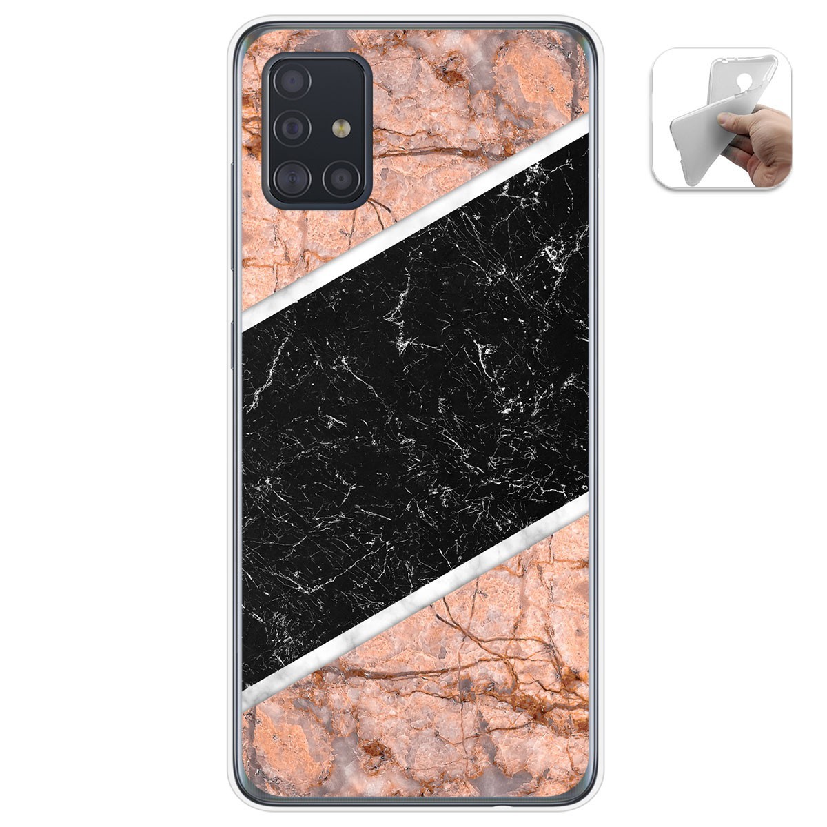 Tumundosmartphone Funda Gel Tpu Samsung Galaxy A51 5G Diseño Mármol 07 Dibujos Personalizada
