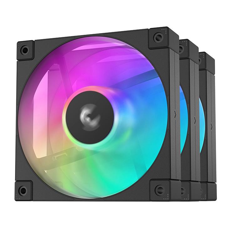 Ventilador Deepcool R-FD12-BKAPN3-G ARGB 3 en 1 de alto rendimiento de 120 mm, negro (paquete de 3)