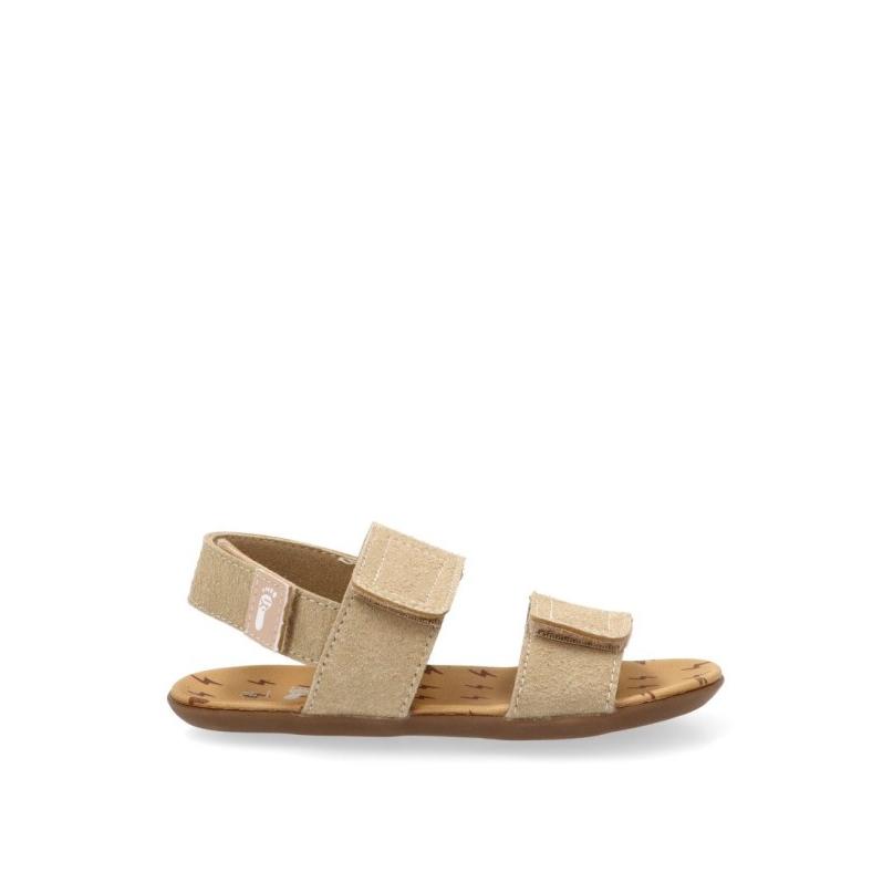 Sandalia Respetuoso/barefoot Etika - Niño - Suela Plana - Modelo 13738 - Color Beige