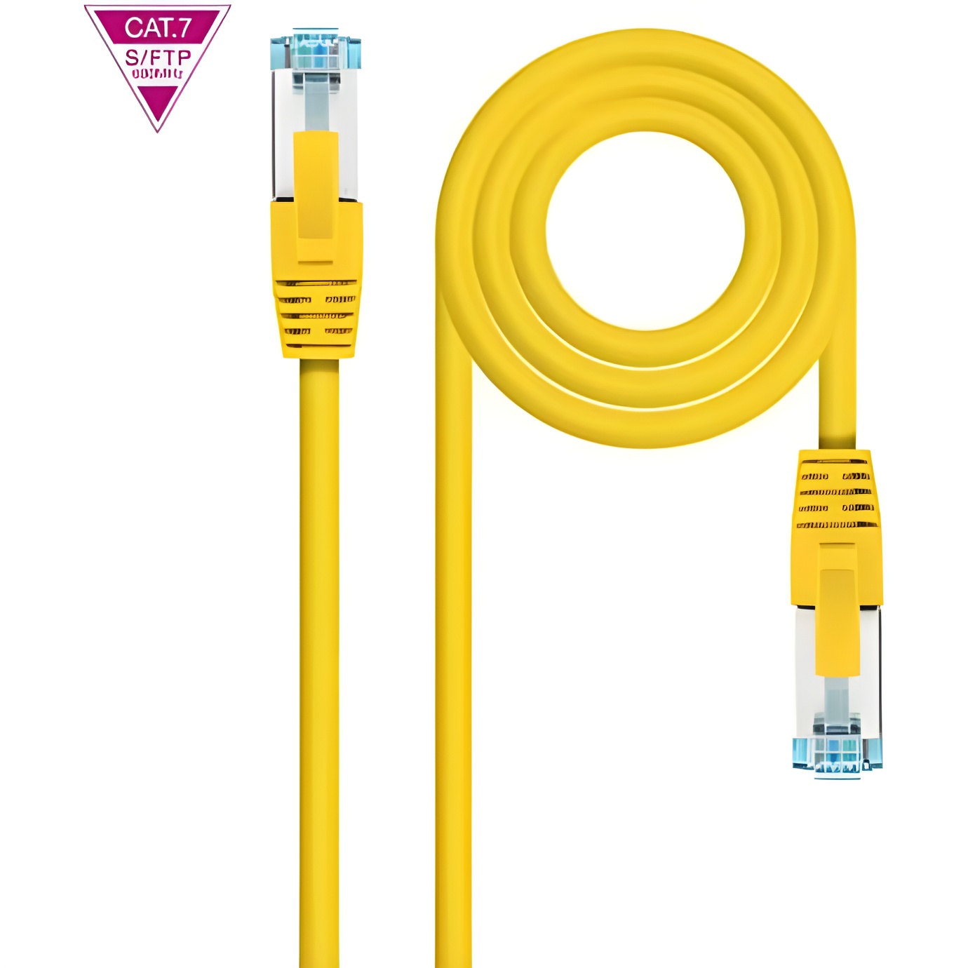 NANOCABLE 10.20.1700-L25-Y - Cable de Red Cat.7 600MHZ LSZH SFTP PIMF AWG26, Amarillo, 25 centímetros