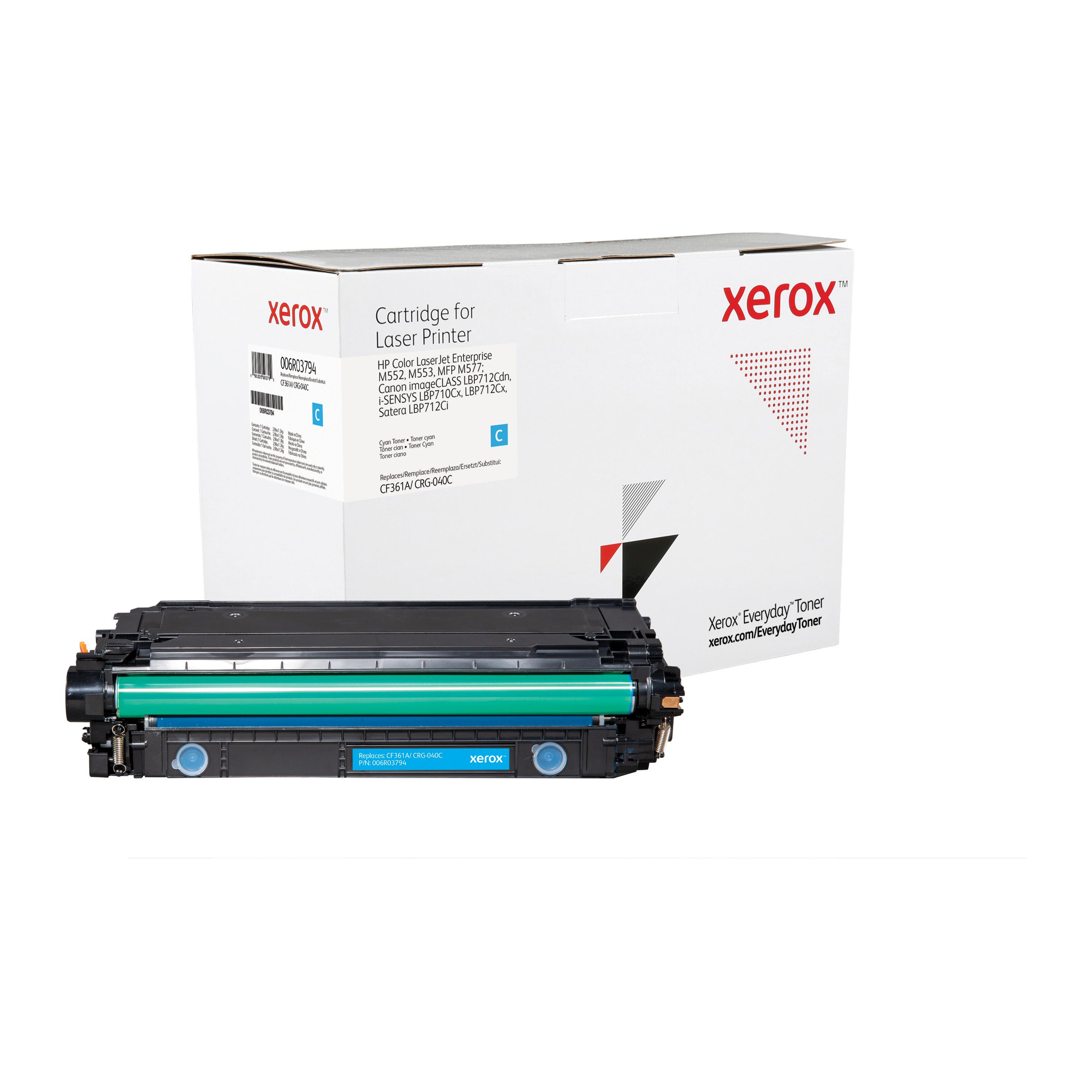 Compatible Everyday Tóner Cian Equivalente a CF361A/ CRG-040C para HP Color LaserJet Enterprise M553