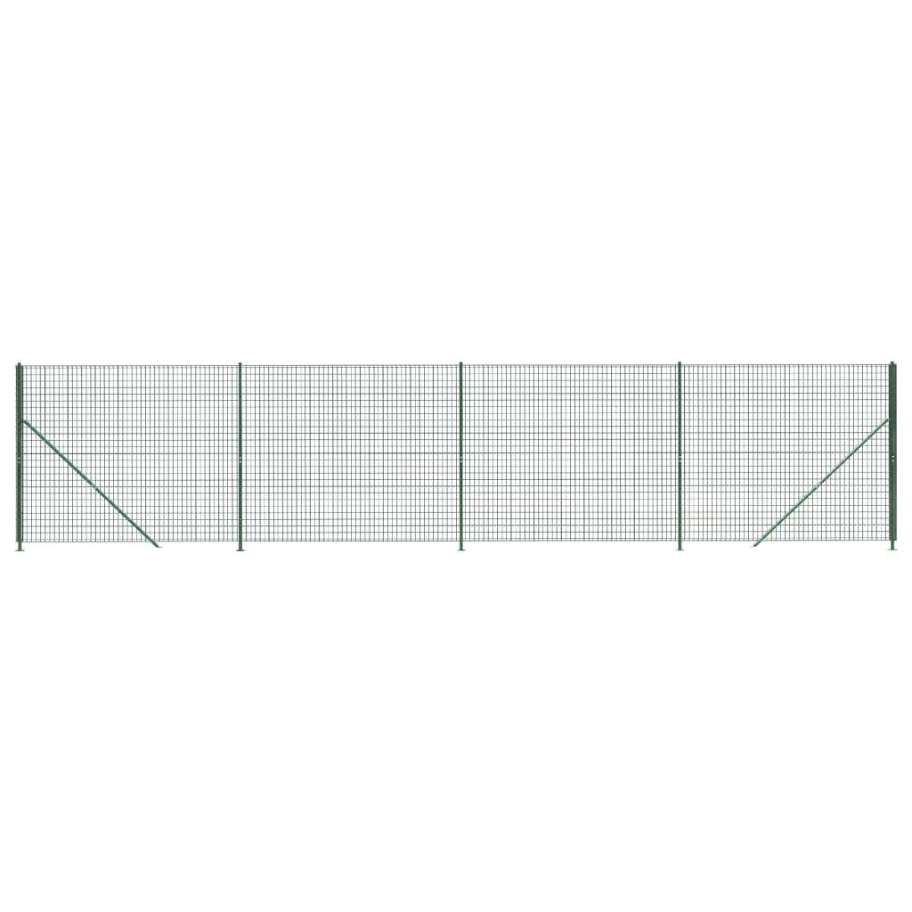 vidaXL Cerca de alambre con brida verde 1,8x10 m