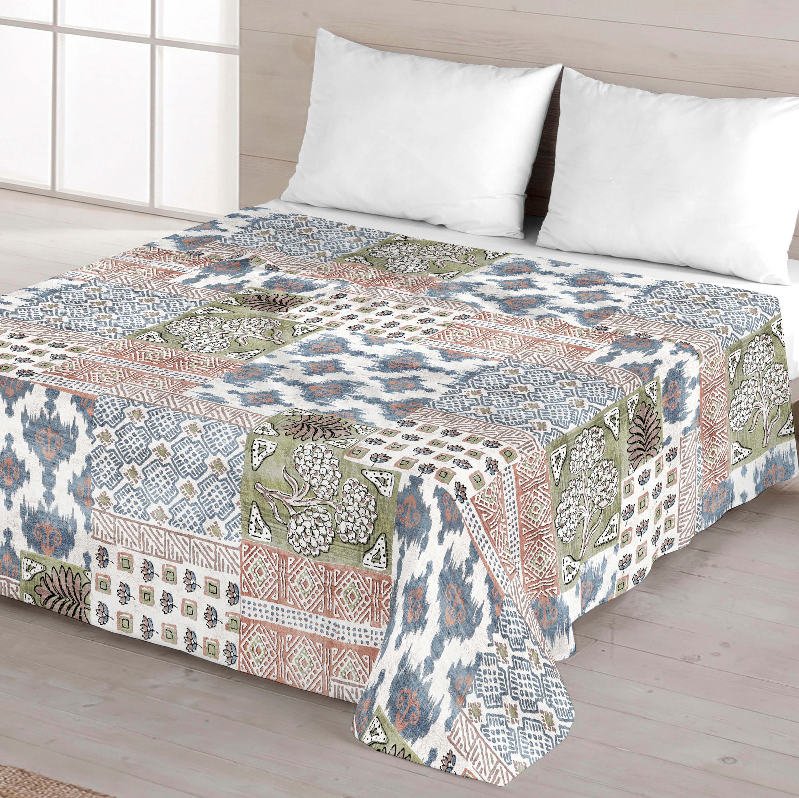 NATURALS - Juego de Sábanas Estampado 3/4 Piezas 100% Algodón Extrasuave - Incluye Sábana Encimera + 1 o 2 Fundas de Almohada + Sábana Bajera - Cama 90/135/150/180 - Fabricado en España