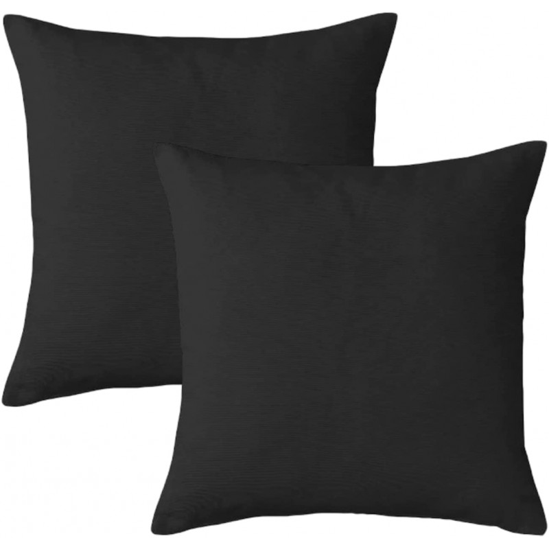 Pack 2 Fundas de Cojin Color Liso Loneta Resistente Suave al Tacto