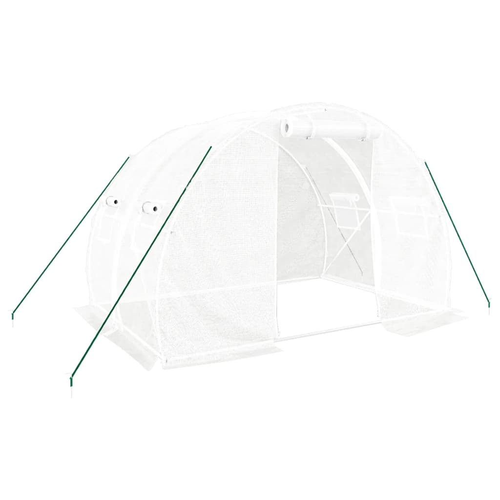 vidaXL Invernadero con estructura de acero 6 m² 3x2x2 m Color Blanco,  Verde, y mas