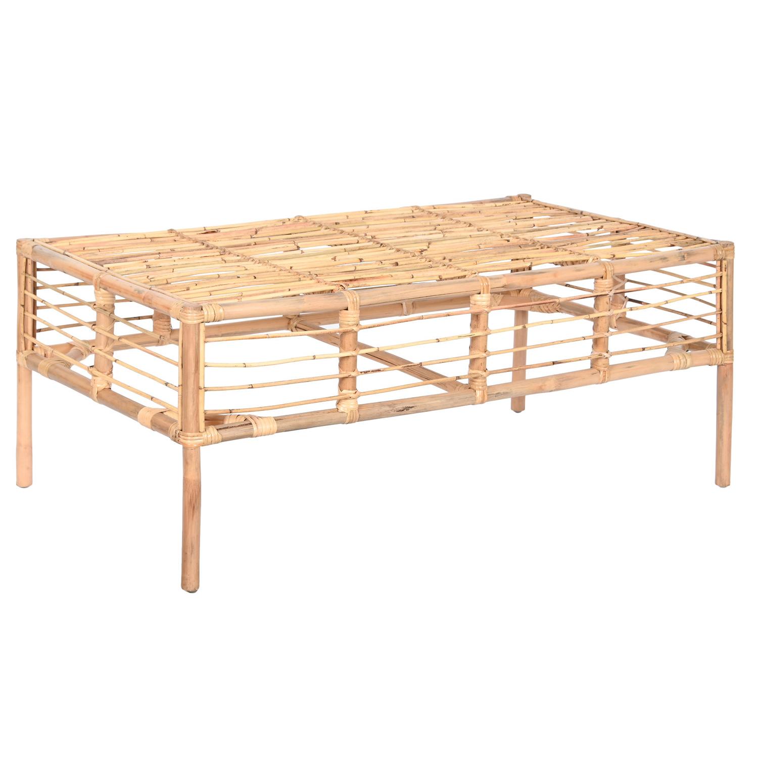 Mesa Centro Ratan 110X60X45 Natural - Fijalo - El mejor complemento para tu hogar.