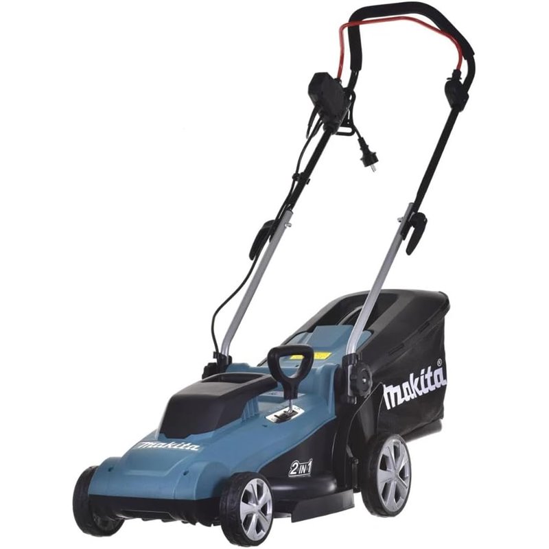 Cortadora de césped eléctrica 2 en 1 de 1400 W y 14-1/2 pulgadas