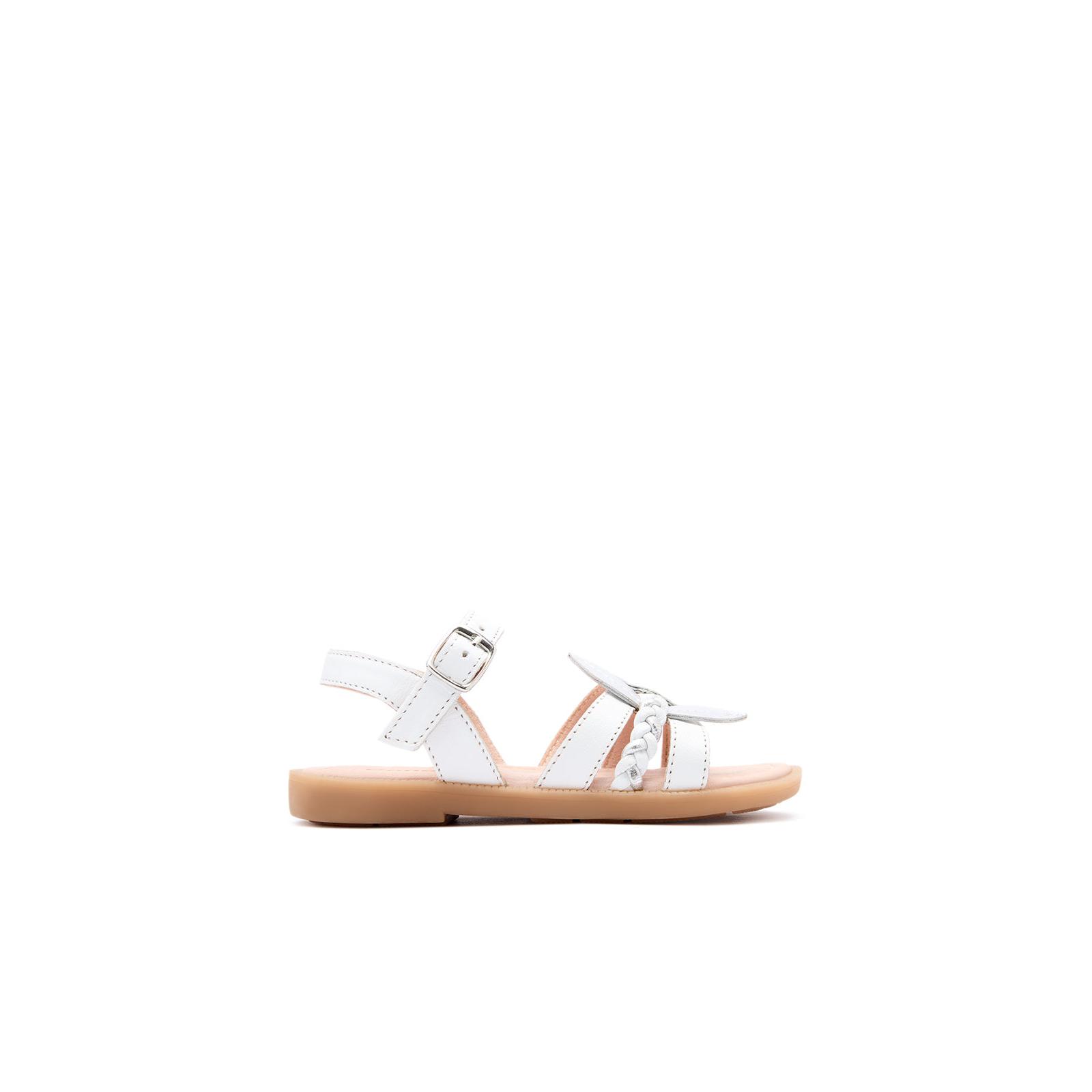 Conguitos - Sandalias Abiertas de Niña Brillantes en Blanco para Niña