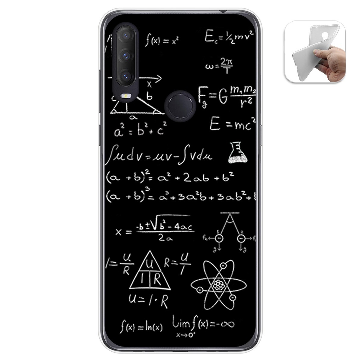 Tumundosmartphone Funda Gel Tpu para Alcatel 1S 2020 / 3L 2020 diseño Formulas Dibujos