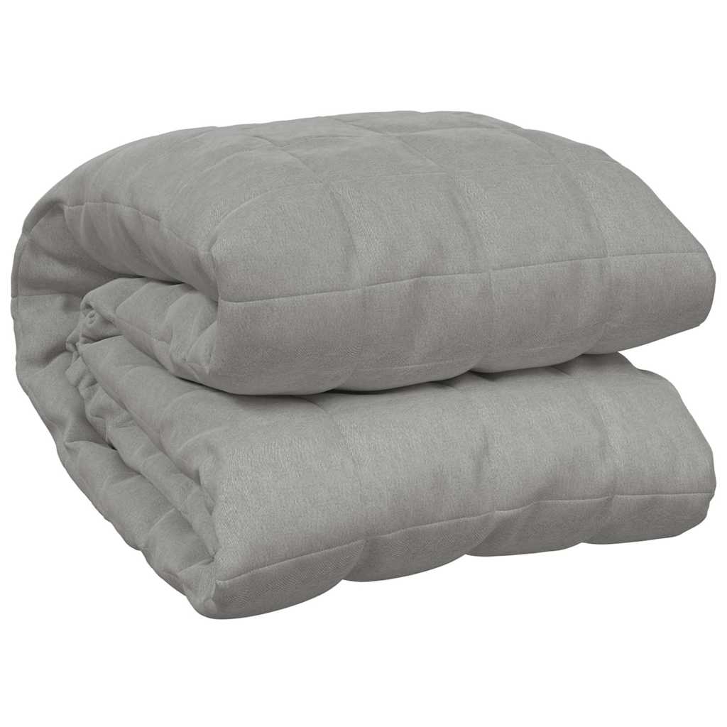 vidaXL Manta con peso tela gris 200x220 cm 13 kg