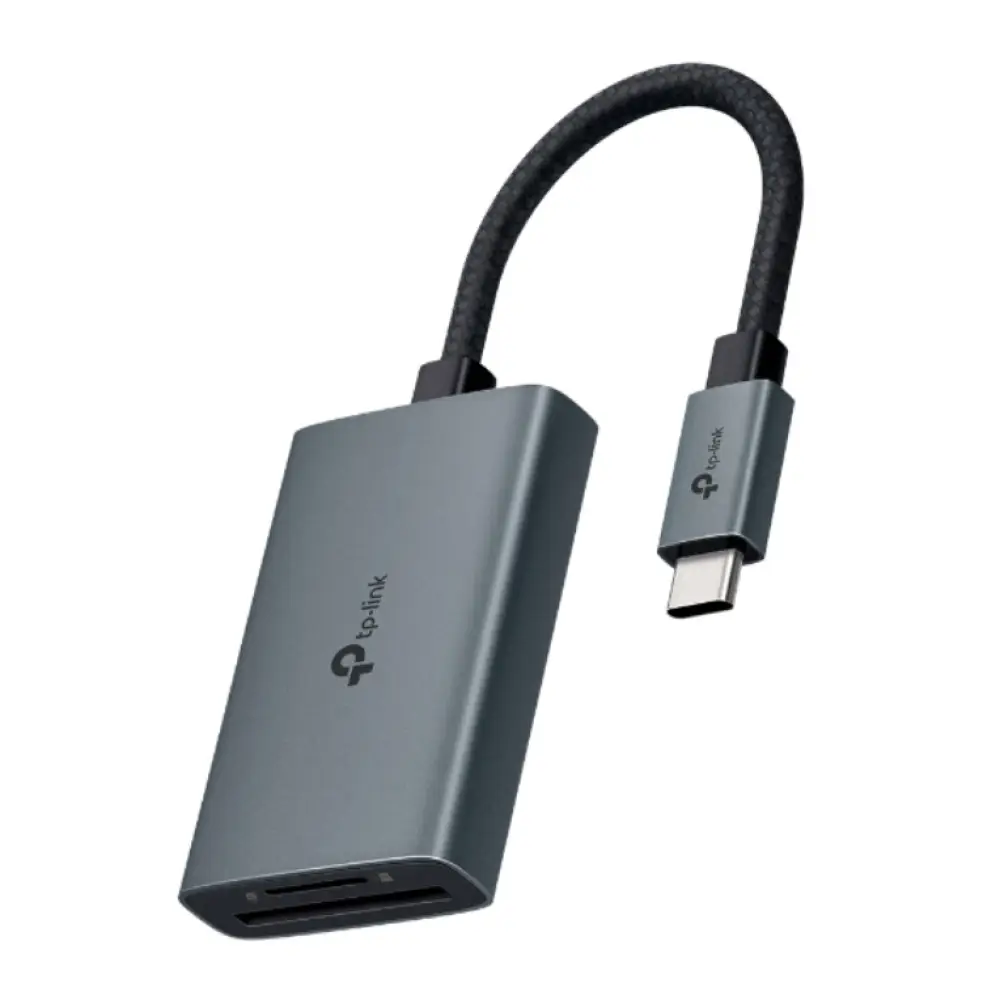 Lector de tarjetas TP-Link UA440C USB-C Aluminio MicroSD SD Gris